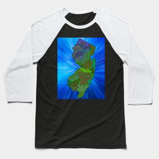 New Jersey - Pop Art Style with Vector Background Baseball T-Shirt